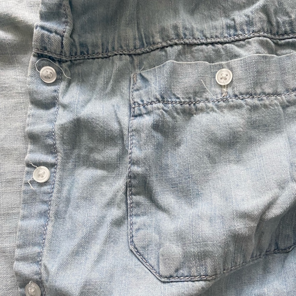 Merona Denim/Chambray Button-Down Long-Sleeve Shirt